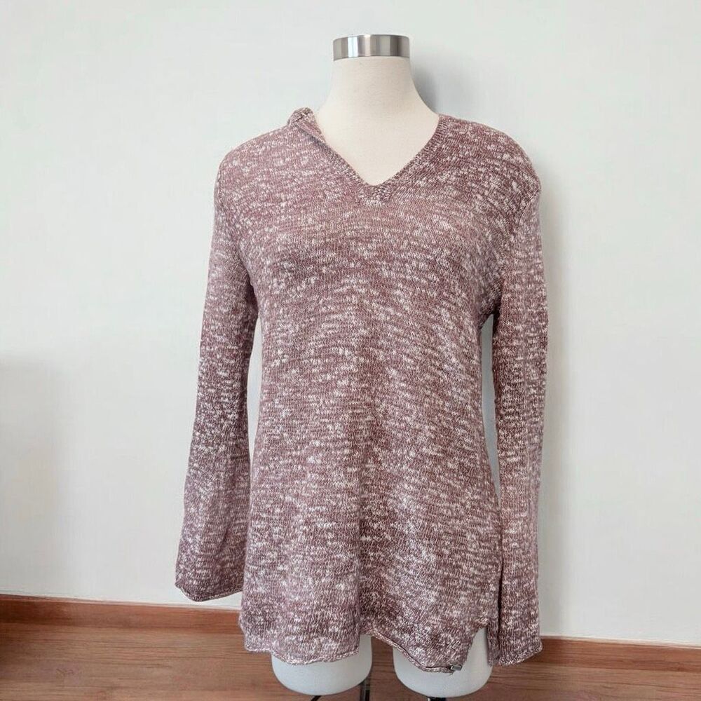 Prana Marled Heathered Outdoor Hooded Long Sleeve Sweater Hiking Medium